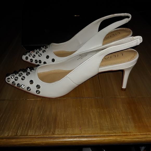 Liliana white studded heels - Picture 3 of 5
